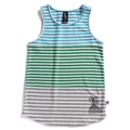 Minti S14 Tres Singlet Palm Tree Multi Stripe